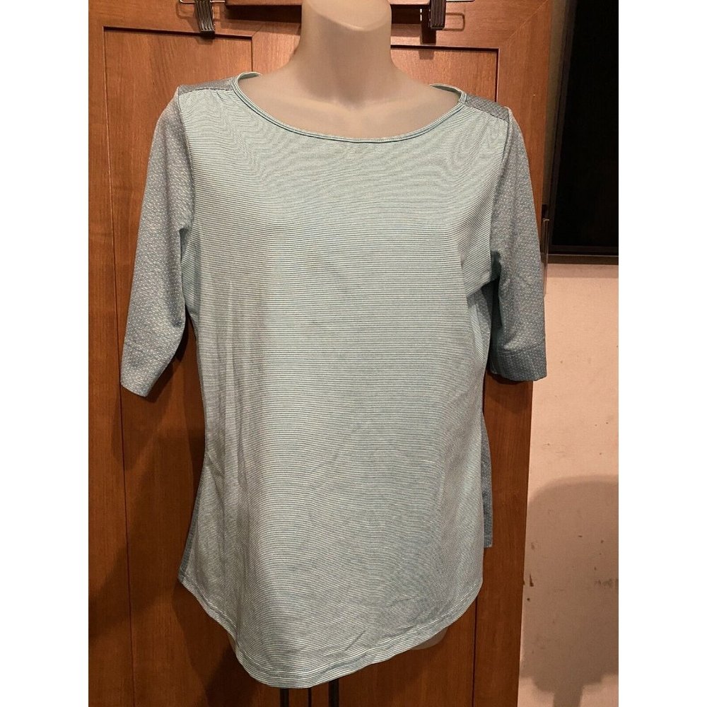 Prana Women's Mint Green Short Sleeve T-Shirt Lightweight Work Out Top Large